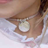 VIRGEN RAYITAS - collar medalla plata 21mm